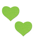 Glow in the Dark Heart Pastease – Premium Green Pasties (O/S)