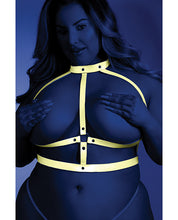 Load image into Gallery viewer, Glow Strapped In Glow in the Dark Harness Top (Pasties Not Included) Light Pink O/S