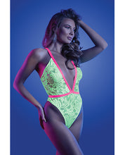 Load image into Gallery viewer, Glow in the Dark Teddy Neon Chartreuse