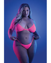 Load image into Gallery viewer, Glow Come Alive Suspender Stockings, Bralette & G-string Multi Color