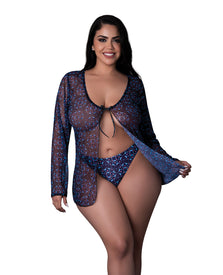 Glow in the Dark Hazy Dayz Butterfly Tie Front Top & Thong