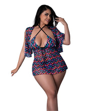 Load image into Gallery viewer, Glow in the Dark Halter Top with Thong Large