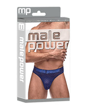 Load image into Gallery viewer, Diamond Mesh Bong Thong Blue