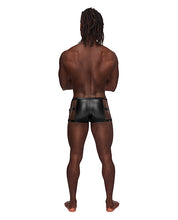 Load image into Gallery viewer, Fetish Vulcan Nylon Spandex Caged Short Black