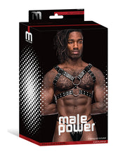 Load image into Gallery viewer, Leather Gemini Double Ring Harness Black O/s