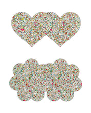 Load image into Gallery viewer, Pretty Pasties Heart & Flower Glow in the Dark - 2 Pair