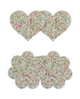 Pretty Pasties Heart & Flower Glow in the Dark - 2 Pair