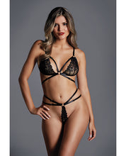 Load image into Gallery viewer, Adore The Flame Strappy Lace Bra & Thong
