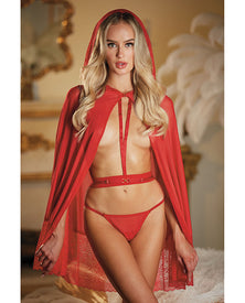 Lace & Mesh Cape With attached Waist Belt