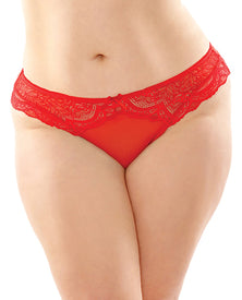 Crotchless Lace & Mesh Panty