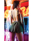 Vibes Boss Bitch Suspender Skirt
