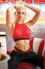 Vibes Extra Spicy Halter Bralette & Cheeky Panty Chili Red
