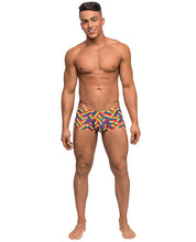 Load image into Gallery viewer, Pride Fest Contoured Pouch Mini Short Rainbow