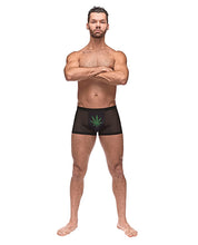 Load image into Gallery viewer, Private Screening Micro Mesh & Modal Pot Leaf Black