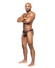 Load image into Gallery viewer, Hocus Pocus Stretch Poly Spandex Uplift Bong Thong Purple