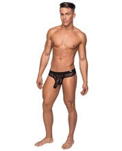 Load image into Gallery viewer, Hoser Stretch Mesh Thong Black