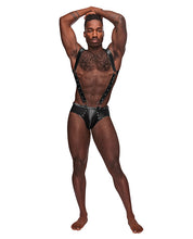 Load image into Gallery viewer, Fetish Uranus Nylon Spandex Moonshine Harness Brief Black