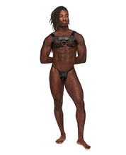 Load image into Gallery viewer, Leather Aries Single Ring Harness Black O/s