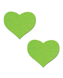 Glow in the Dark Heart Pastease – Premium Green Pasties (O/S)