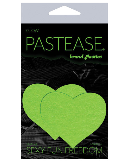 Glow in the Dark Heart Pastease – Premium Green Pasties (O/S)