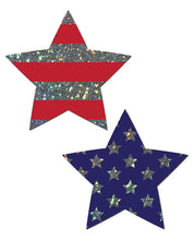 Load image into Gallery viewer, Pastease Premium Glitter Patriotic Star - Red/Blue O/S