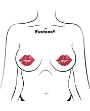 Load image into Gallery viewer, Pastease Premium Sparkle Kissing Lips - Red O/S