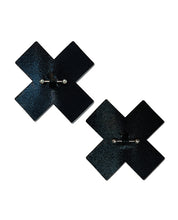 Load image into Gallery viewer, Pastease Pierced Liquid Black Cross w/Barbell Piercing - Black O/S