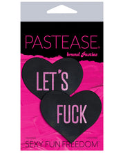 Load image into Gallery viewer, Pastease Premium Let&#39;s Fuck Hearts - Black O/S