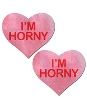 Load image into Gallery viewer, Pastease Premium I&#39;m Horny Heart - Pink/Red O/S