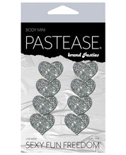 Load image into Gallery viewer, Pastease Premium Mini Glitter Hearts - Silver Pack of 8
