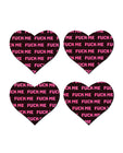 Pastease Petites Fuck Me Hearts - Black/Pink O/S