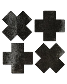 Pastease Premium Petites Liquid Cross - Black O/S Pack of 2 Pair