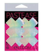 Load image into Gallery viewer, Pastease Premium Petites Holographic Plus X - Silver O/S Pack of 2 Pair