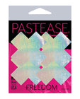 Pastease Premium Petites Holographic Plus X - Silver O/S Pack of 2 Pair
