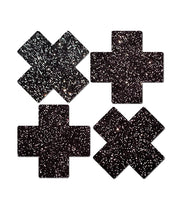 Load image into Gallery viewer, Pastease Premium Petites Sparkle Plus X - Black O/S Pack of 2 Pair