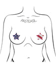 Pastease Premium Petites Glittering Stars & Stripes  - Red/White/Blue O/S