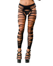 Load image into Gallery viewer, Beverly Hills Naughty Girl Crotchless Side Straps Leggings O/s