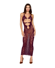 Load image into Gallery viewer, Seamless Gown w/Removable Shrug 2 pc Set - Cherry Lacquer O/S