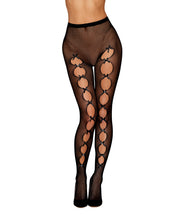 Load image into Gallery viewer, Fishnet Pantyhose w/Back Seam &amp; Satin Bows - Black O/S