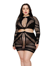 Load image into Gallery viewer, Seamless Chemise w/Gold Ring Detail - Black QN