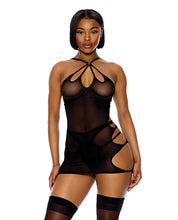 Load image into Gallery viewer, Feeling Butterflies Mesh Chemise w/Panty - Black