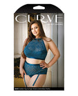 Plus Size Bra Top & Panty with removable Garters