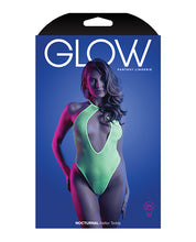 Load image into Gallery viewer, Glow Nocturnal Halter Teddy Neon Chartreuse