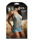 Vixen Breathless Chantilly Lace Chemise & G-string Blue