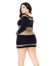 Load image into Gallery viewer, Nothing To Hide Nylon &amp; Diamond Net Chemise Black