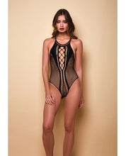 Load image into Gallery viewer, Lights Off Halter Neck Teddy Black O/S