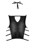 Lust Portia Mini Dress W/plush Elastic Strapping Black