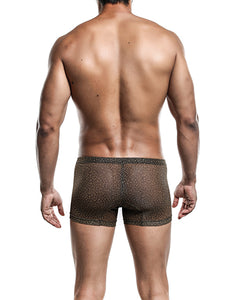 Male Basics Sinful Magic Leopard Pouch Thong Black