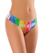 Load image into Gallery viewer, Mememe Pride Love Is Printed Thong