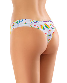 Mememe Pride Love Is Printed Thong